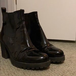 Vagabond Patent Leather Ankle Boot
